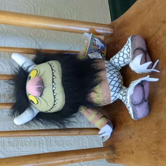 Vintage 1980 Where The Wild Things Are Moishe 14”Plush Monster Toy - Picture 11 of 14